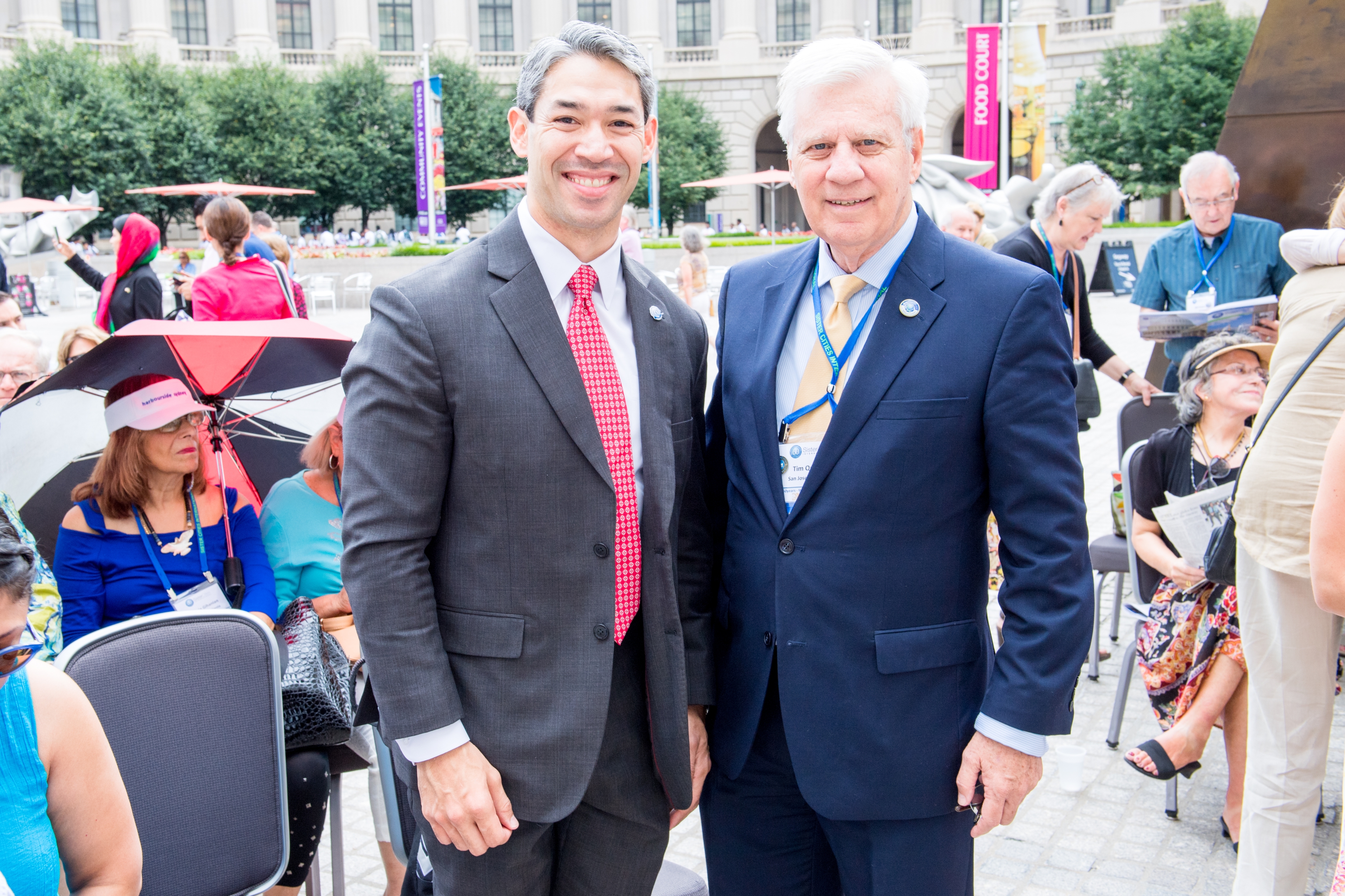 Ron Nirenberg and Tim Quigley at the 2016 Annual Conference Flag Parade